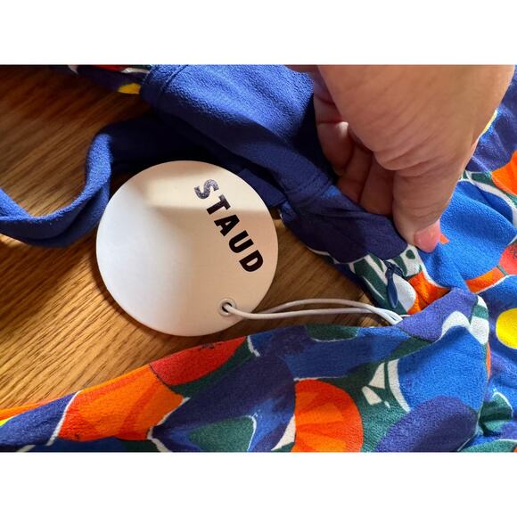 STAUD Affogato printed crepe de chine maxi dress size 4 / small - Picture 9 of 15